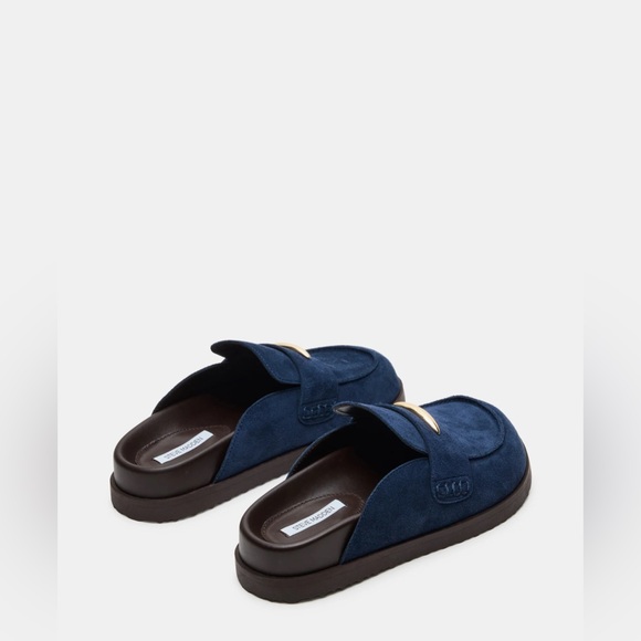 Steve Madden Tobin Navy Suede Slip-On Mule Flat (Size 8.5 women’s US) NWT - Picture 4 of 6